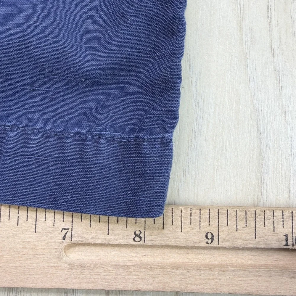 Banana Republic Mens Cotton Linen Cargo Pants Navy Blue Size 31 Short Drawstring
